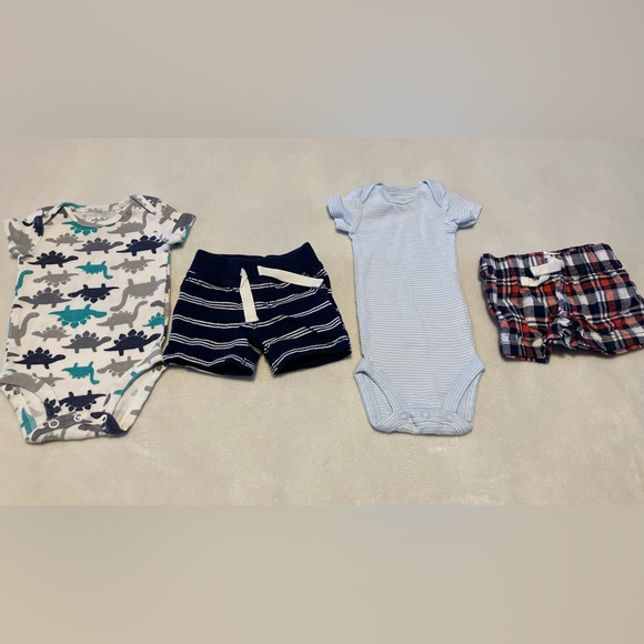Carter's Other - Carter's Blue and White Outfits-Dinosaur